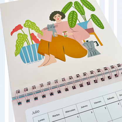 Calendario de pared ilustrado 2026