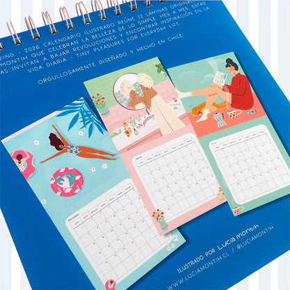 Calendario de pared ilustrado 2026