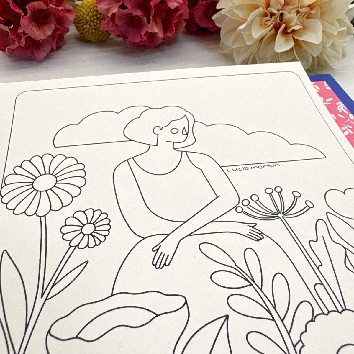 Blooming days - Pocket coloring book - PREVENTA