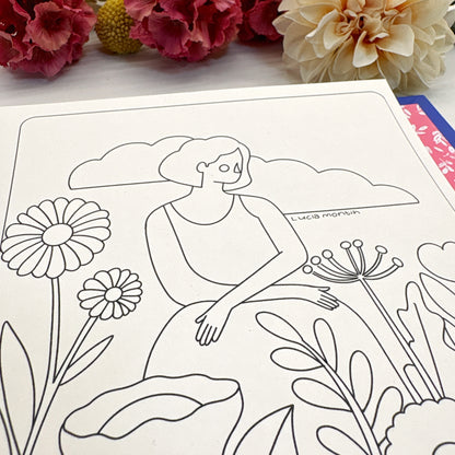 Blooming days - Pocket coloring book - PREVENTA