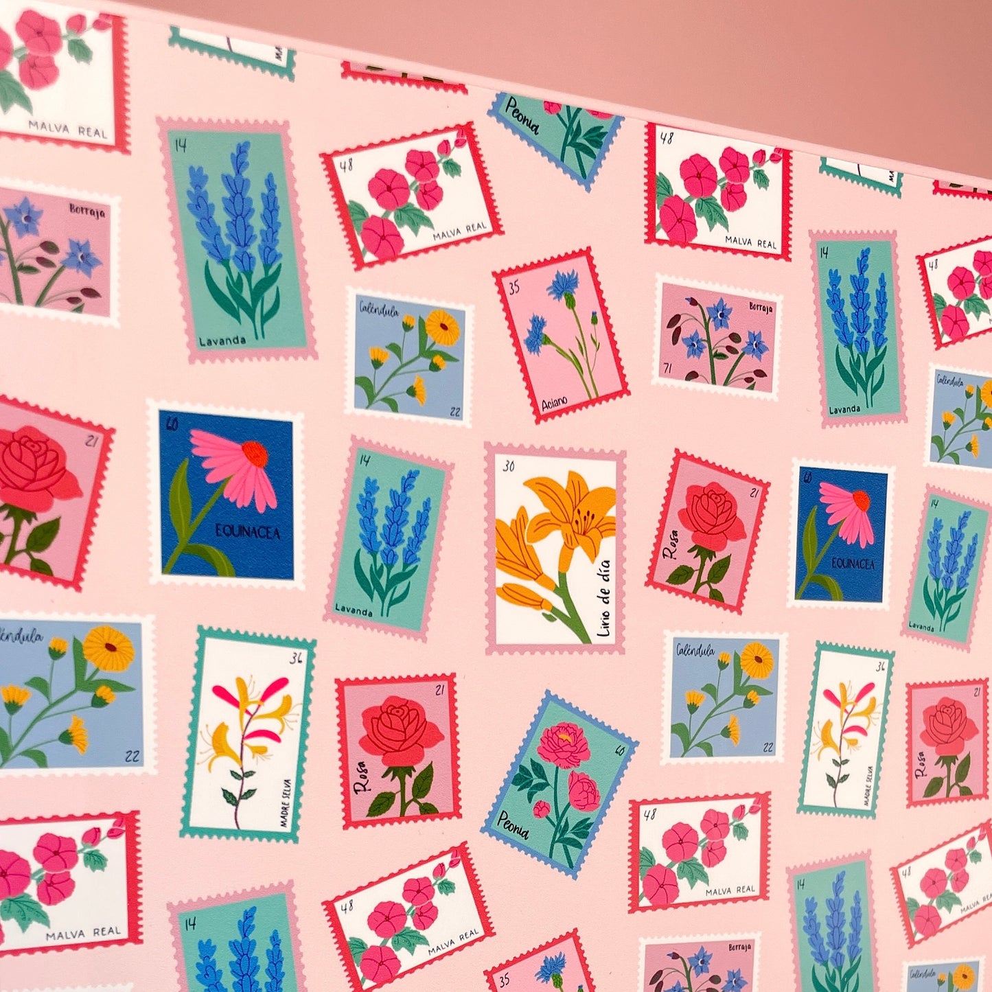 Cuaderno 20x21 Estampillas florales