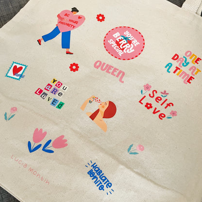 Tote Bag con pequeños recordatorios