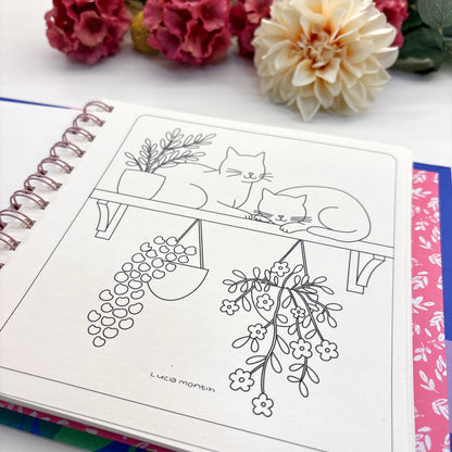 Blooming days - Pocket coloring book - PREVENTA