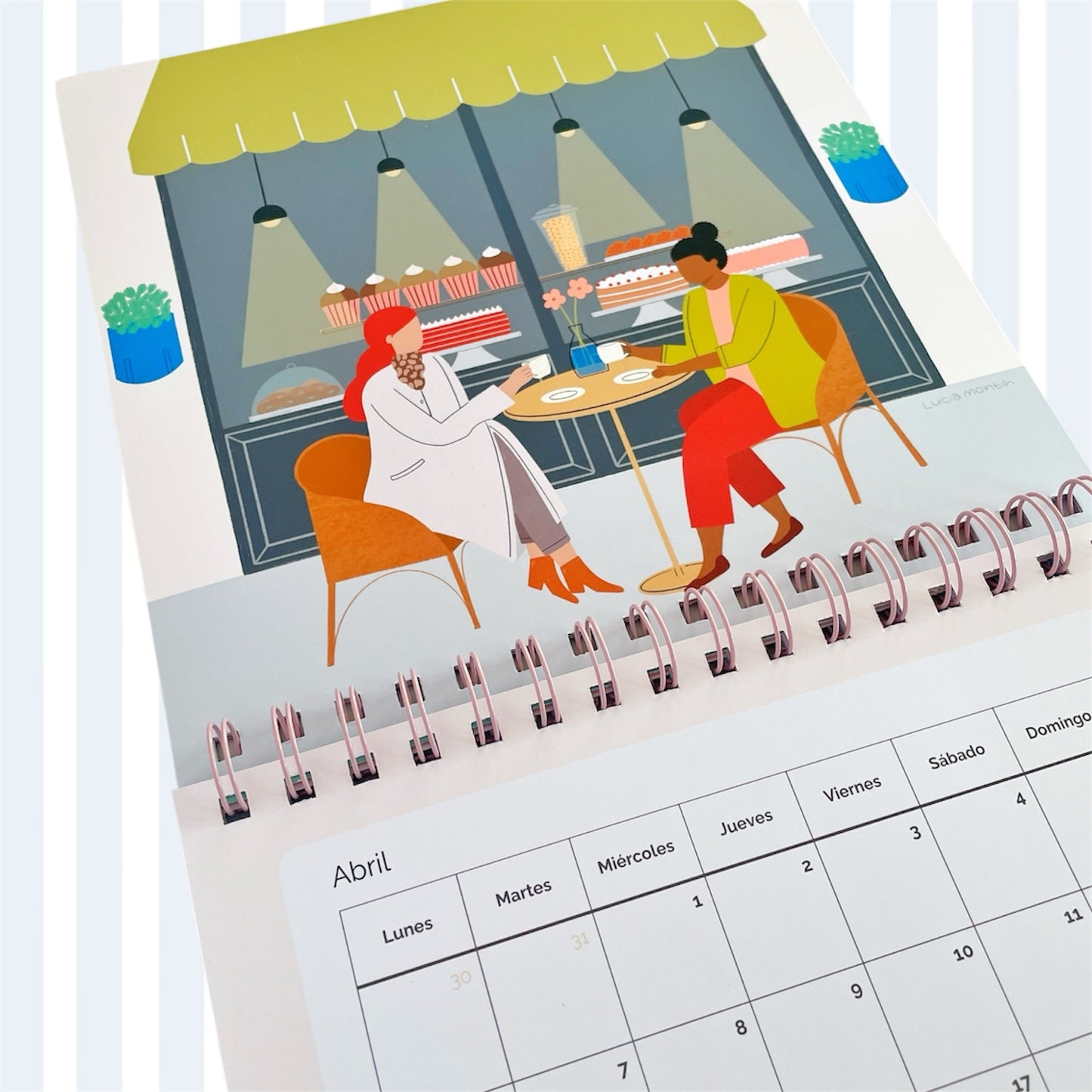 Calendario de pared ilustrado 2026