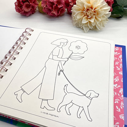 Blooming days - Pocket coloring book - PREVENTA