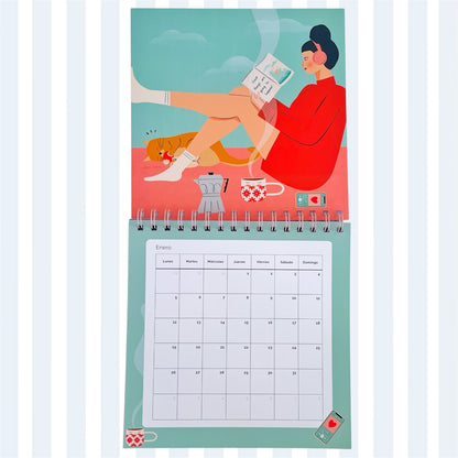 Calendario de pared ilustrado 2026