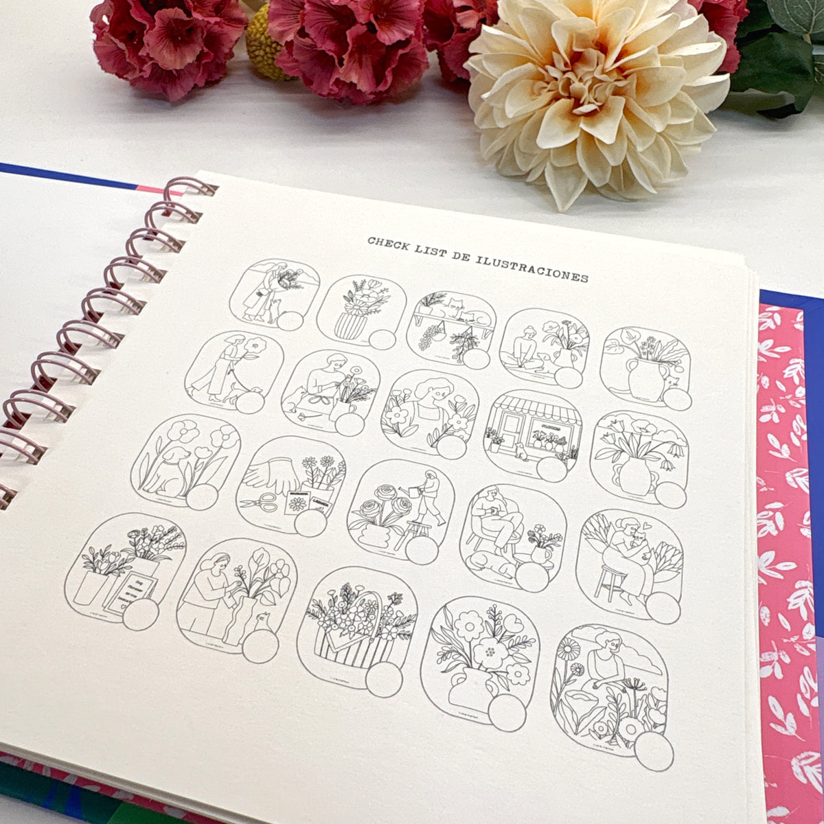 Blooming days - Pocket coloring book - PREVENTA
