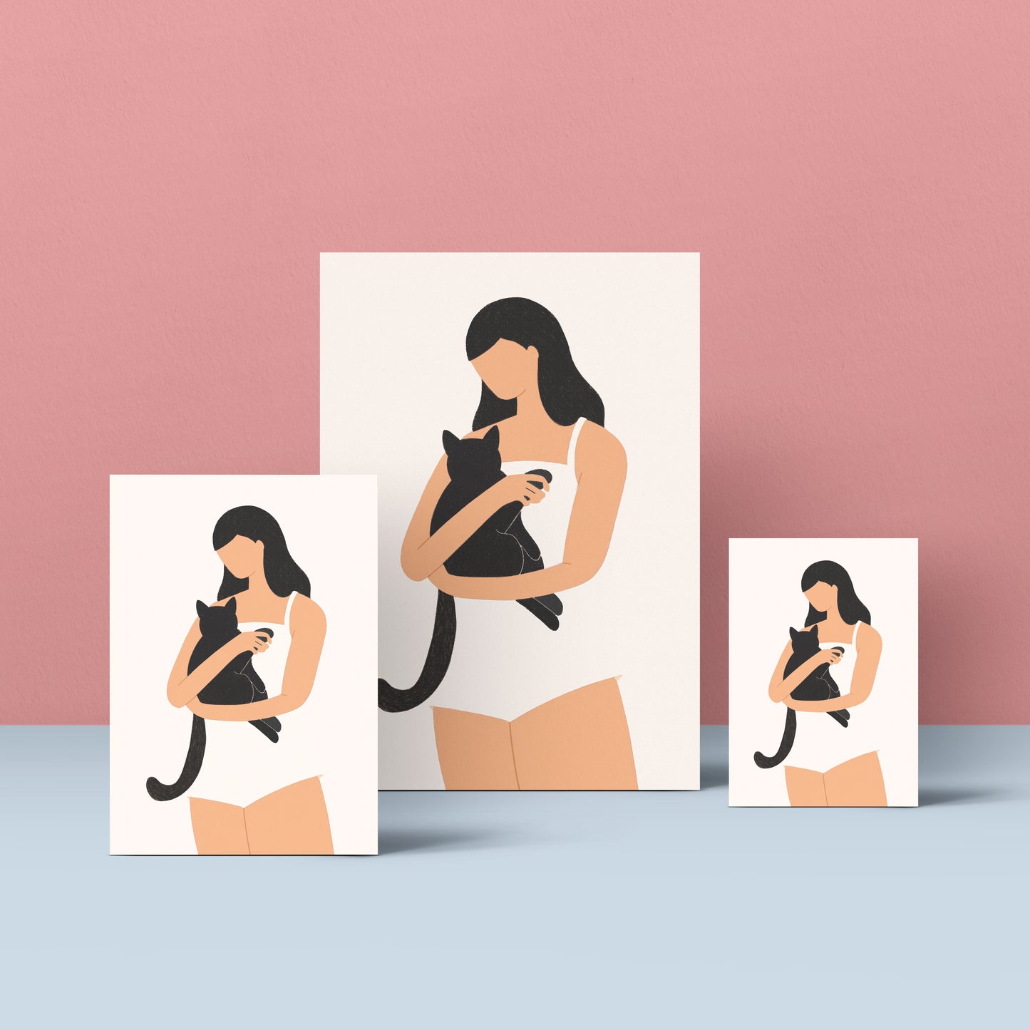 Art Print - Ella y su gato