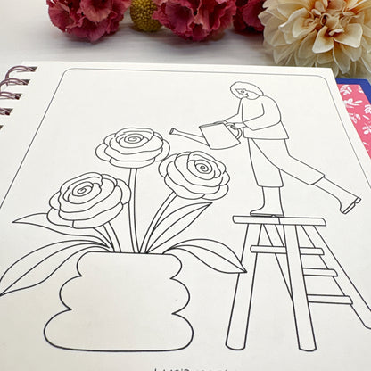 Blooming days - Pocket coloring book - PREVENTA