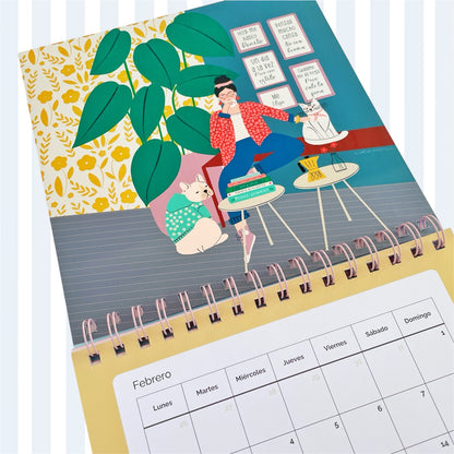 Calendario de pared ilustrado 2026