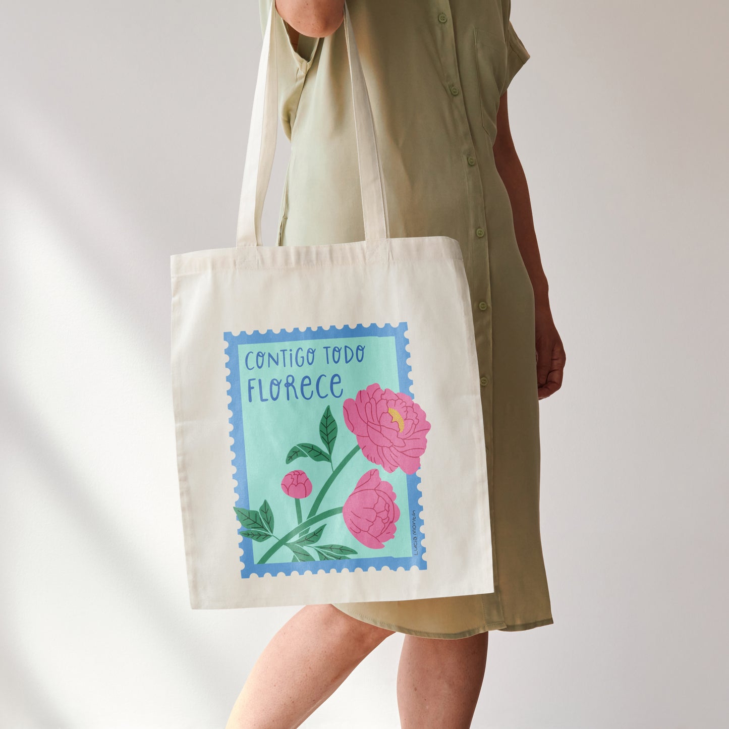 Tote bag - Contigo todo florece