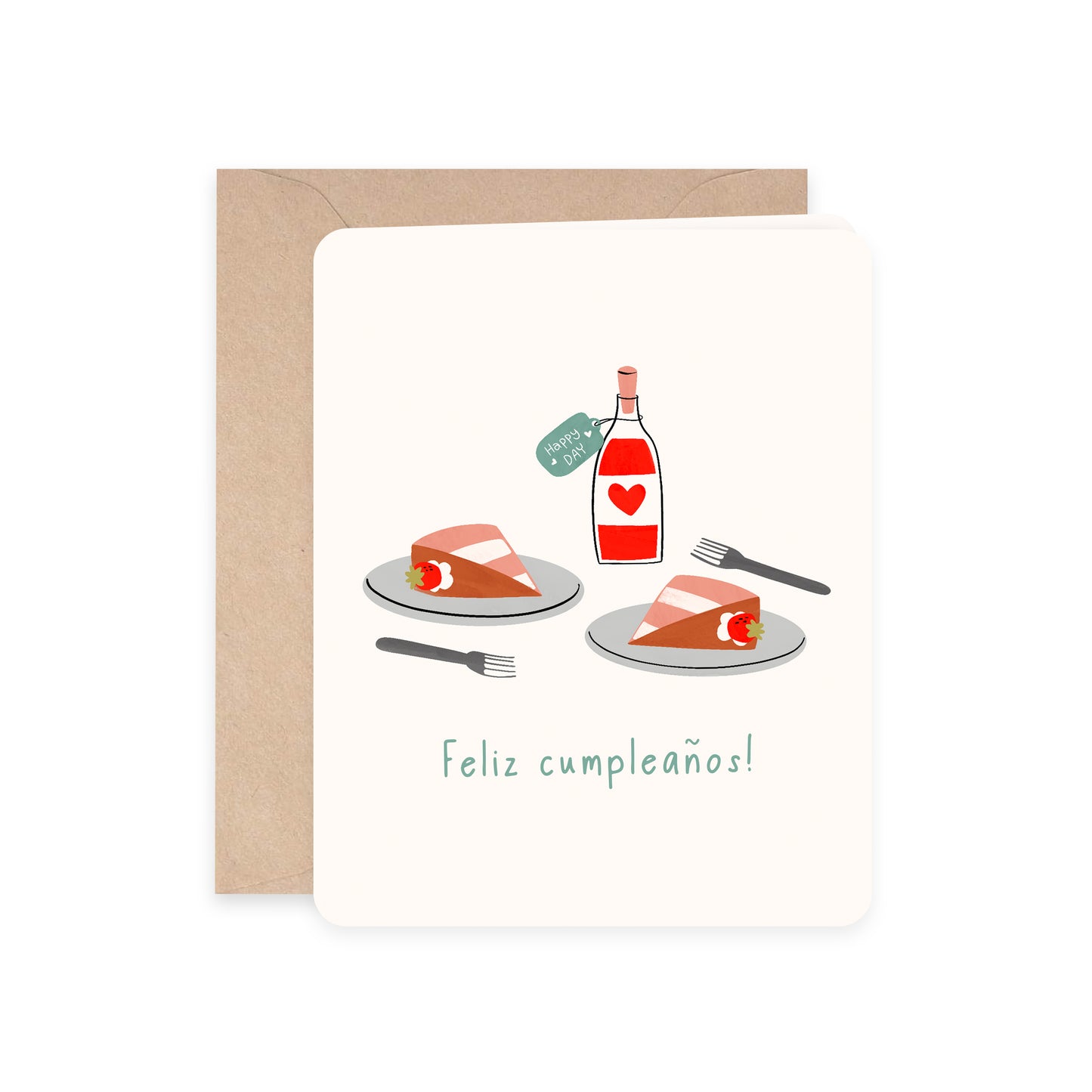 Greeting Cards Torta para 2 - Feliz Cumpleaños