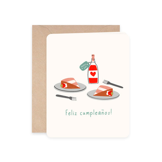 Greeting Cards Torta para 2 - Feliz Cumpleaños