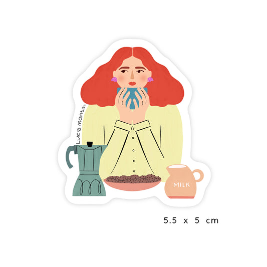 Sticker de Vinilo - Coffe time