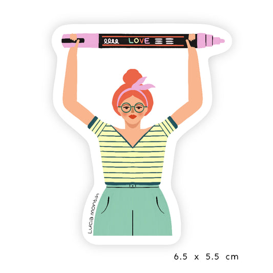 Sticker de Vinilo - Hora de pintar