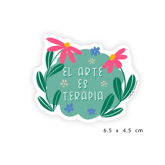 Sticker de Vinilo - El arte es terapia