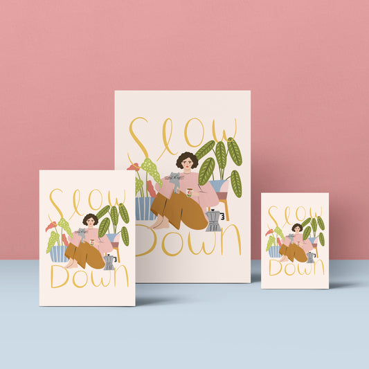 Art Print - Slow down con mi gato