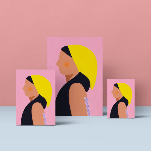 Art Print - Pink and yellow